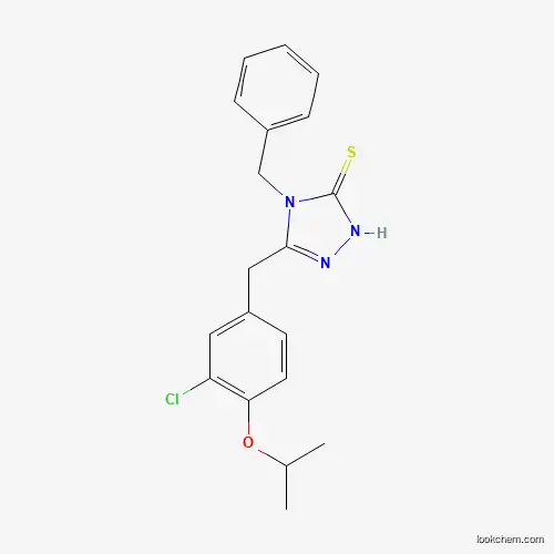 Molecular Structure of 833432-94-3 (4-benzyl-3-[(3-chloro-4-propan-2-yloxyphenyl)methyl]-1H-1,2,4-triazole-5-thione)
