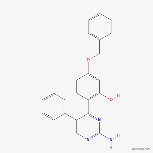 Molecular Structure of 900284-70-0 (2-(2-Amino-5-phenylpyrimidin-4-yl)-5-(benzyloxy)phenol)