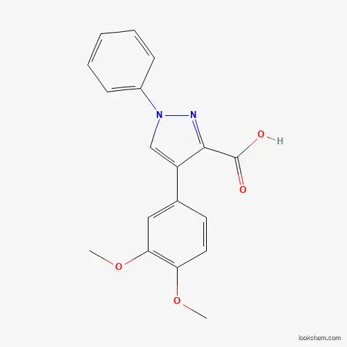 Molecular Structure of 956705-43-4 (4-(3,4-dimethoxyphenyl)-1-phenyl-1H-pyrazole-3-carboxylic acid)