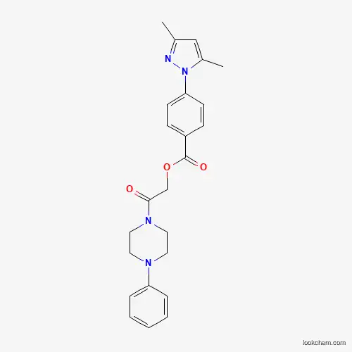 Molecular Structure of 956949-62-5 ([2-Oxo-2-(4-phenylpiperazin-1-yl)ethyl] 4-(3,5-dimethylpyrazol-1-yl)benzoate)