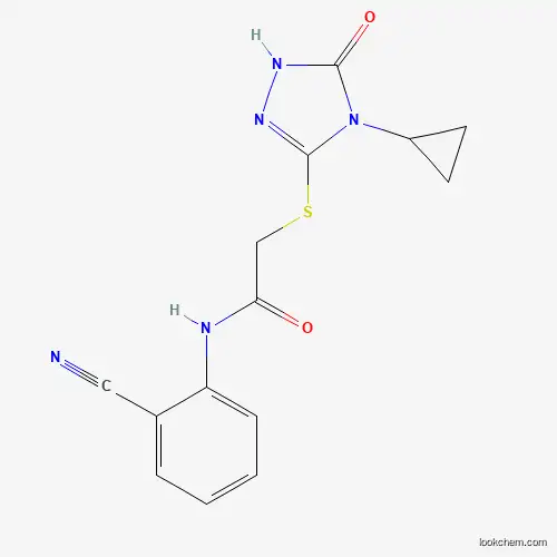 Molecular Structure of 790289-92-8 (N-(2-cyanophenyl)-2-[(4-cyclopropyl-5-oxo-1H-1,2,4-triazol-3-yl)sulfanyl]acetamide)