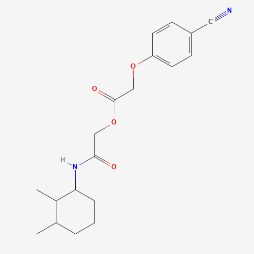 Molecular Structure of 1005270-49-4 ([2-[(2,3-Dimethylcyclohexyl)amino]-2-oxoethyl] 2-(4-cyanophenoxy)acetate)