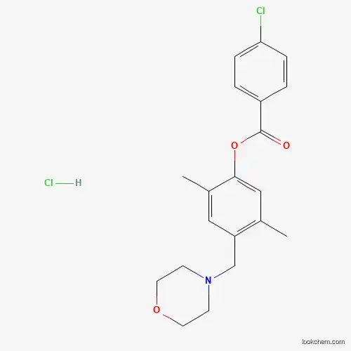 Molecular Structure of 1049749-92-9 (2,5-Dimethyl-4-(morpholinomethyl)phenyl 4-chlorobenzenecarboxylate hydrochloride)