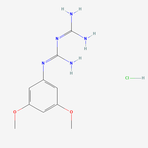 Molecular Structure of 1049754-80-4 (1-(Diaminomethylidene)-2-(3,5-dimethoxyphenyl)guanidine;hydrochloride)
