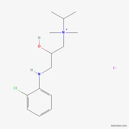 Molecular Structure of 105892-04-4 (1-Propanaminium, 3-((2-chlorophenyl)amino)-2-hydroxy-N,N-dimethyl-N-(1-methylethyl)-, iodide, (+-)-)