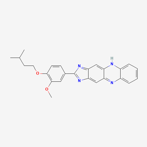 Molecular Structure of 114991-97-8 (2-(4-(Isopentyloxy)-3-methoxyphenyl)-1H-imidazo[4,5-b]phenazine)