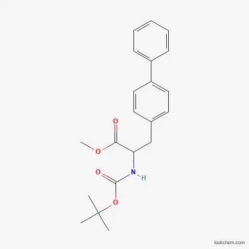Molecular Structure of 169885-20-5 (Methyl 2-[(2-methylpropan-2-yl)oxycarbonylamino]-3-(4-phenylphenyl)propanoate)