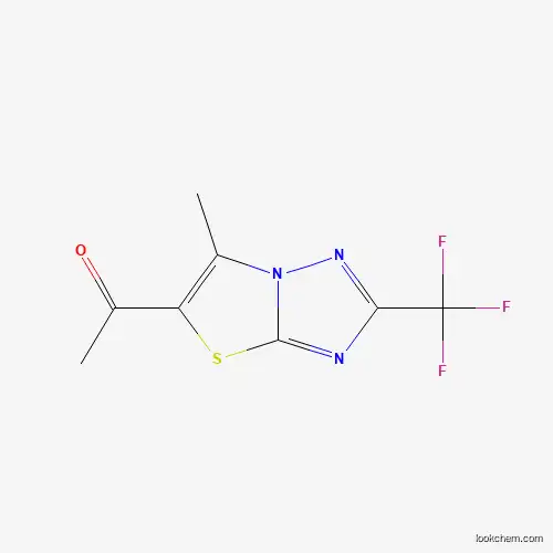 Molecular Structure of 175277-43-7 (1-[6-Methyl-2-(trifluoromethyl)-[1,3]thiazolo[3,2-b][1,2,4]triazol-5-yl]ethanone)