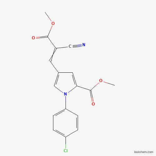 Molecular Structure of 261363-51-3 (Methyl 1-(4-chlorophenyl)-4-(2-cyano-3-methoxy-3-oxo-1-propen-1-yl)-1H-pyrrole-2-carboxylate)