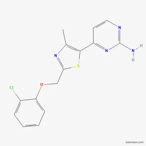 Molecular Structure of 263386-04-5 (4-[2-[(2-Chlorophenoxy)methyl]-4-methyl-1,3-thiazol-5-yl]pyrimidin-2-amine)