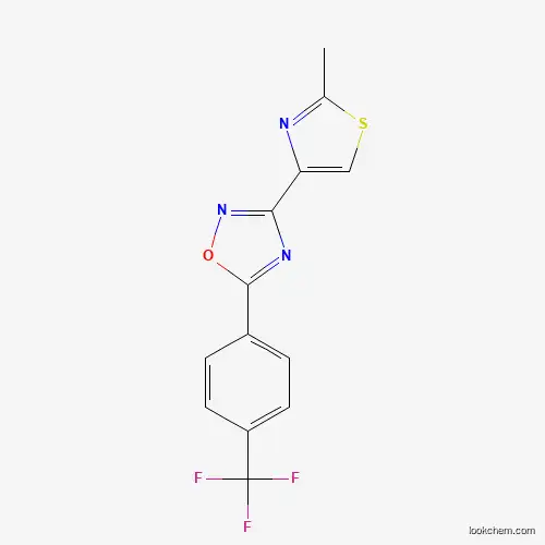 Molecular Structure of 263386-29-4 (3-(2-Methyl-4-thiazolyl)-5-[4-(trifluoromethyl)phenyl]-1,2,4-oxadiazole)