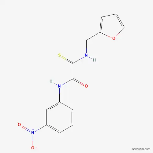 Molecular Structure of 270262-90-3 (2-[(2-Furanylmethyl)amino]-N-(3-nitrophenyl)-2-thioxoacetamide)