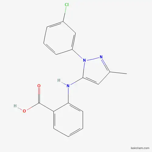 Molecular Structure of 298188-20-2 (2-[[1-(3-Chlorophenyl)-3-methyl-1H-pyrazol-5-yl]amino]benzoic acid)
