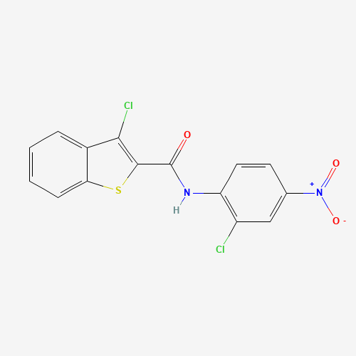Molecular Structure of 299929-77-4 (3-Chloro-N-(2-chloro-4-nitrophenyl)benzo[b]thiophene-2-carboxamide)