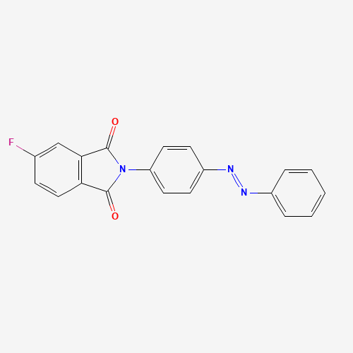 Molecular Structure of 299964-02-6 (1H-Isoindole-1,3(2H)-dione, 5-fluoro-2-[4-(2-phenyldiazenyl)phenyl]-)