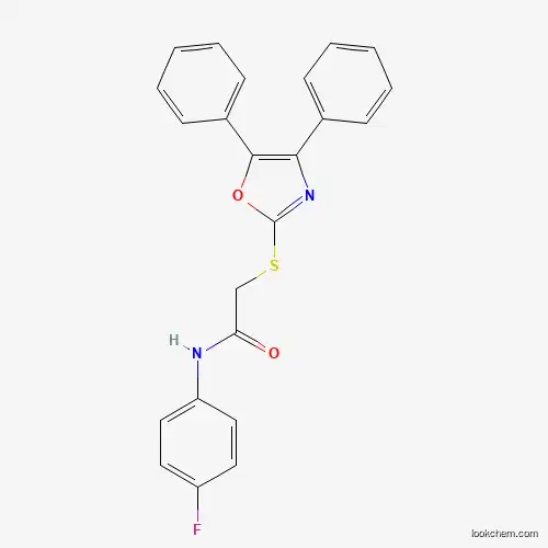 Molecular Structure of 332393-87-0 (2-[(4,5-Diphenyl-2-oxazolyl)thio]-N-(4-fluorophenyl)acetamide)