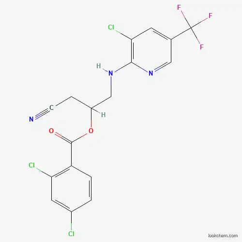 2-{[3-Chloro-5-(trifluoromethyl)-2-pyridinyl]amino}-1-(cyanomethyl)ethyl 2,4-dichlorobenzenecarboxylate