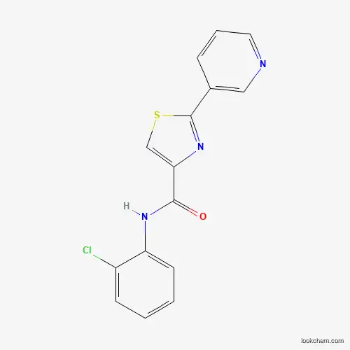 Molecular Structure of 353726-60-0 (N-(2-chlorophenyl)-2-pyridin-3-yl-1,3-thiazole-4-carboxamide)