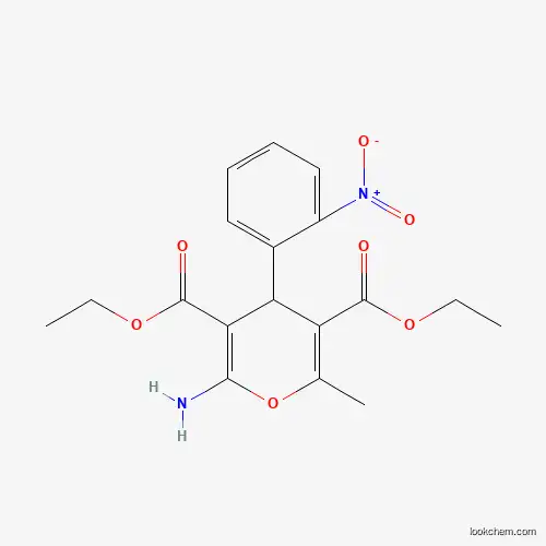 Molecular Structure of 374084-32-9 (diethyl 2-amino-6-methyl-4-(2-nitrophenyl)-4H-pyran-3,5-dicarboxylate)