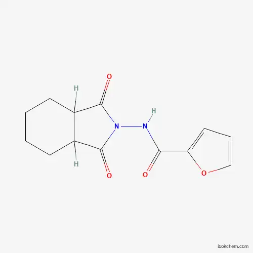 Molecular Structure of 380643-16-3 (N-(1,3-dioxooctahydro-2H-isoindol-2-yl)-2-furamide)