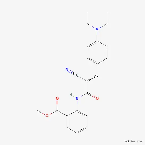 Molecular Structure of 465514-14-1 (Methyl 2-[[2-cyano-3-[4-(diethylamino)phenyl]-1-oxo-2-propen-1-yl]amino]benzoate)