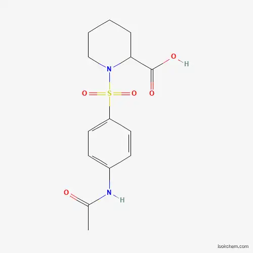 Molecular Structure of 474625-95-1 (1-{[4-(Acetylamino)phenyl]sulfonyl}piperidine-2-carboxylic acid)