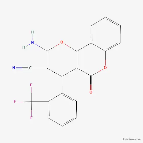 2-amino-5-oxo-4-[2-(trifluoromethyl)phenyl]-4H,5H-pyrano[3,2-c]chromene-3-carbonitrile