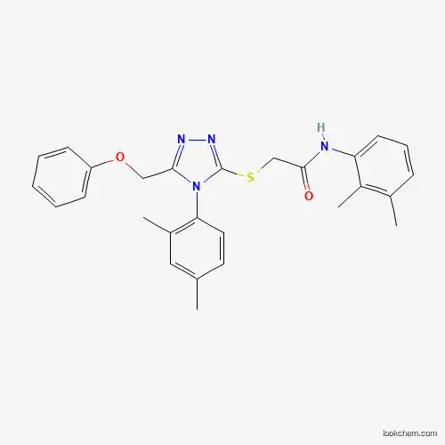 Molecular Structure of 539808-94-1 (N-(2,3-dimethylphenyl)-2-{[4-(2,4-dimethylphenyl)-5-(phenoxymethyl)-4H-1,2,4-triazol-3-yl]sulfanyl}acetamide)