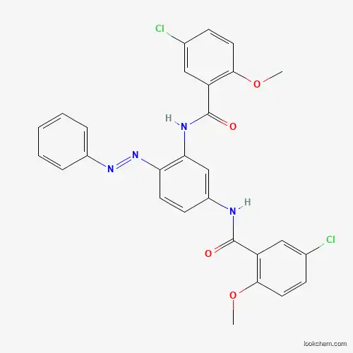 Molecular Structure of 548467-29-4 (Benzamide, N,N'-[4-(phenylazo)-1,3-phenylene]bis[5-chloro-2-methoxy-(9CI))