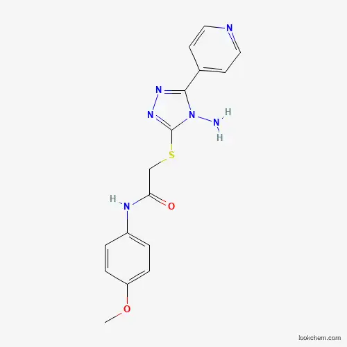 Molecular Structure of 573938-10-0 (2-((4-amino-5-(pyridin-4-yl)-4H-1,2,4-triazol-3-yl)thio)-N-(4-methoxyphenyl)acetamide)