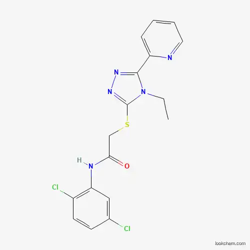 Molecular Structure of 577765-20-9 (N-(2,5-dichlorophenyl)-2-{[4-ethyl-5-(pyridin-2-yl)-4H-1,2,4-triazol-3-yl]sulfanyl}acetamide)