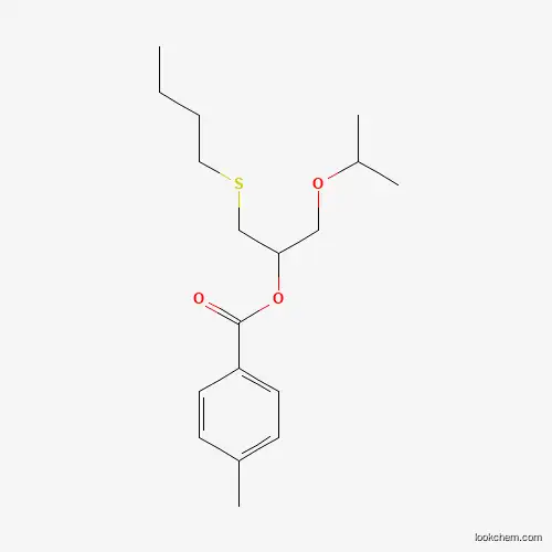 Molecular Structure of 6379-92-6 ((1-Butylsulfanyl-3-propan-2-yloxypropan-2-yl) 4-methylbenzoate)