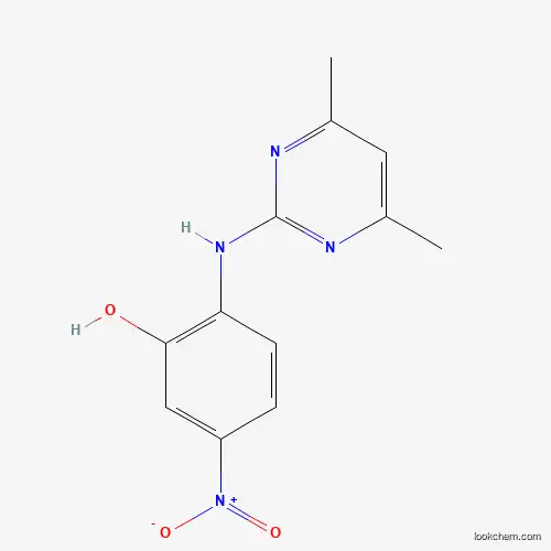 Molecular Structure of 6408-53-3 (2-[(4,6-Dimethylpyrimidin-2-yl)amino]-5-nitrophenol)
