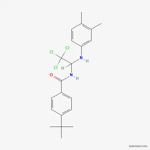 Molecular Structure of 6437-90-7 (4-tert-butyl-N-[2,2,2-trichloro-1-(3,4-dimethylanilino)ethyl]benzamide)