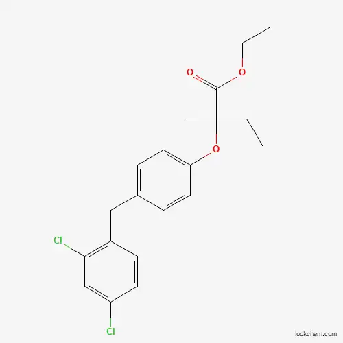 Butanoic acid, 2-(4-((2,4-dichlorophenyl)methyl)phenoxy)-2-methyl-, ethyl ester, (+-)-