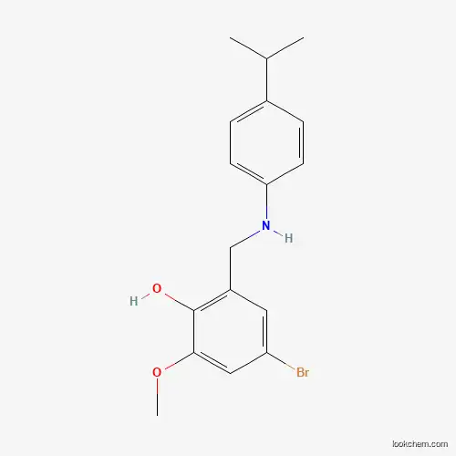 Molecular Structure of 763131-38-0 (4-Bromo-2-[(4-isopropylanilino)methyl]-6-methoxybenzenol)