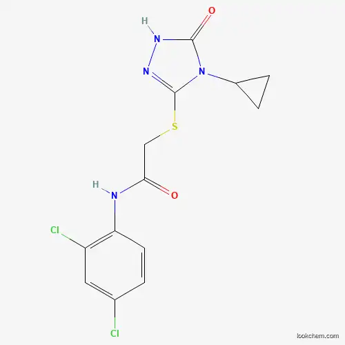 Molecular Structure of 790290-24-3 (2-[(4-cyclopropyl-5-oxo-1H-1,2,4-triazol-3-yl)sulfanyl]-N-(2,4-dichlorophenyl)acetamide)