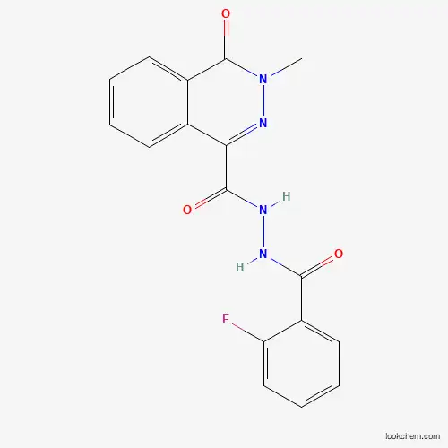 Molecular Structure of 791081-37-3 (N'-(2-fluorobenzoyl)-3-methyl-4-oxophthalazine-1-carbohydrazide)