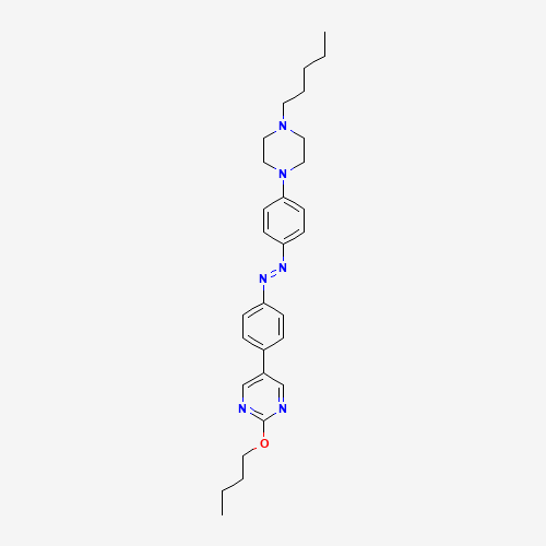 Molecular Structure of 799776-23-1 (2-butoxy-5-(4-{(E)-[4-(4-pentylpiperazin-1-yl)phenyl]diazenyl}phenyl)pyrimidine)