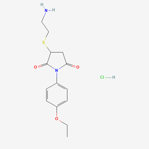 3-(2-Aminoethylsulfanyl)-1-(4-ethoxyphenyl)pyrrolidine-2,5-dionehydrochloride