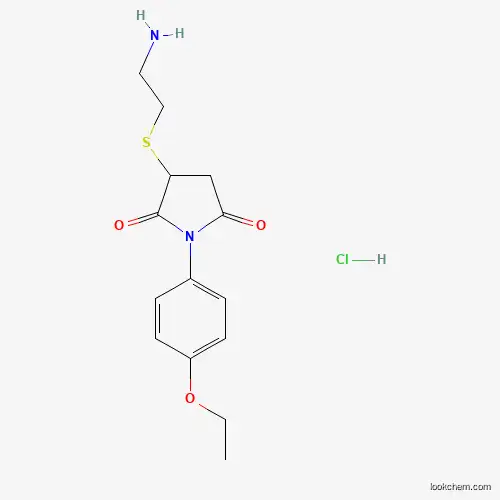 Molecular Structure of 817172-29-5 (3-(2-Aminoethylsulfanyl)-1-(4-ethoxyphenyl)pyrrolidine-2,5-dione hydrochloride)