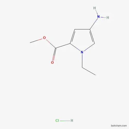 Molecular Structure of 845866-88-8 (Methyl 4-Amino-1-ethyl-1H-pyrrole-2-carboxylate hydrochloride)