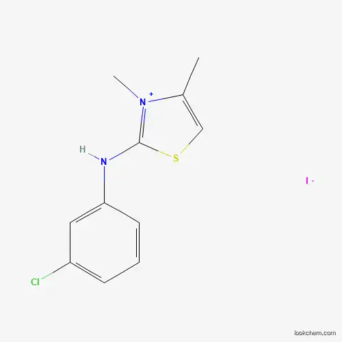 Molecular Structure of 849060-65-7 (2-(3-Chloroanilino)-3,4-dimethyl-1,3-thiazol-3-ium iodide)