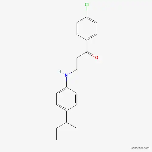 Molecular Structure of 882748-26-7 (3-[4-(Sec-butyl)anilino]-1-(4-chlorophenyl)-1-propanone)