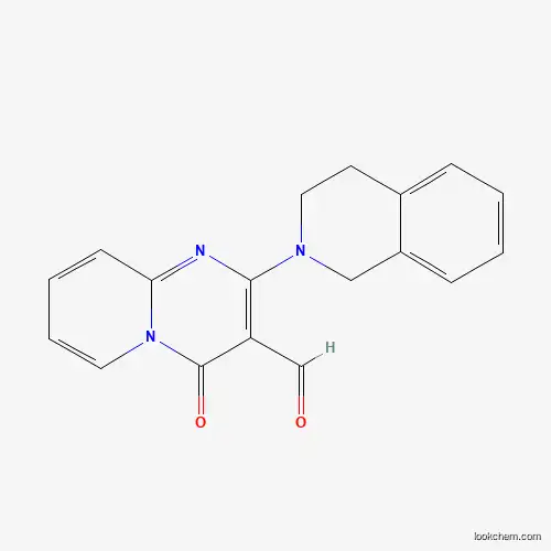 Molecular Structure of 885952-15-8 (2-(3,4-Dihydro-2(1H)-isoquinolinyl)-4-oxo-4H-pyrido[1,2-a]pyrimidine-3-carboxaldehyde)