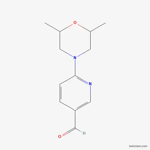 Molecular Structure of 886360-67-4 (6-(2,6-Dimethylmorpholino)nicotinaldehyde)