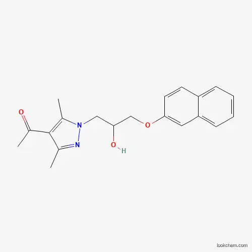 Molecular Structure of 890643-99-9 (1-[1-(2-Hydroxy-3-naphthalen-2-yloxypropyl)-3,5-dimethylpyrazol-4-yl]ethanone)