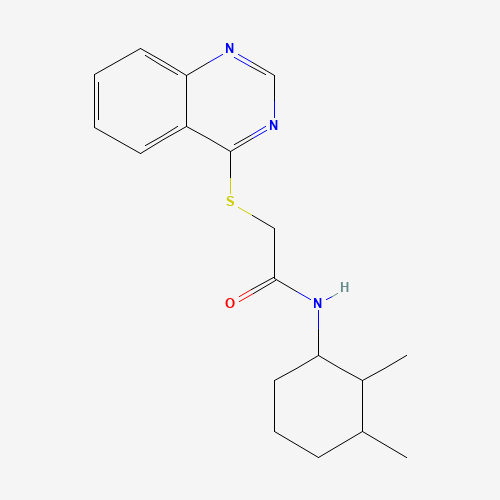 Molecular Structure of 1005052-66-3 (N-(2,3-dimethylcyclohexyl)-2-quinazolin-4-ylsulfanylacetamide)
