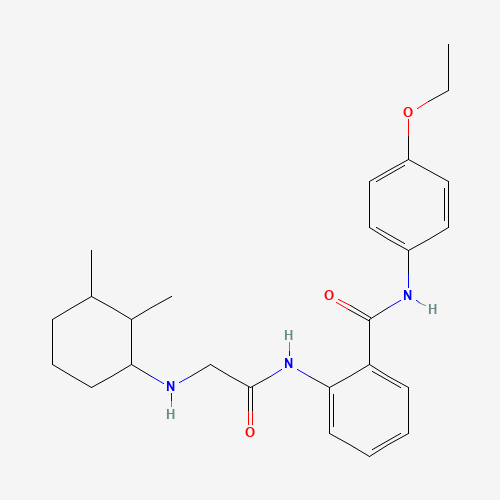 Molecular Structure of 1005171-38-9 (2-[[2-[(2,3-dimethylcyclohexyl)amino]acetyl]amino]-N-(4-ethoxyphenyl)benzamide)