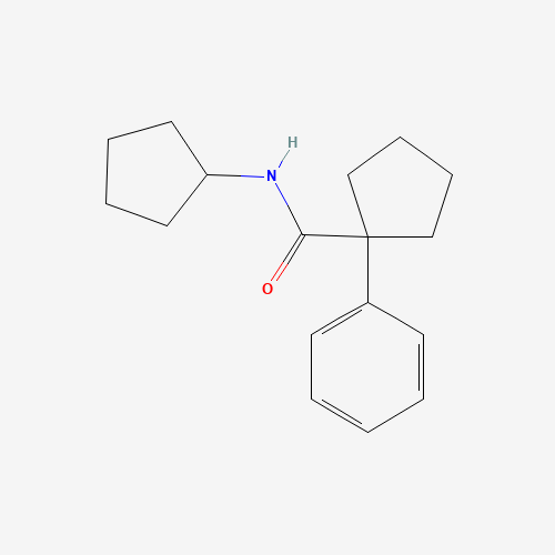 Molecular Structure of 1023533-11-0 (N-cyclopentyl-1-phenylcyclopentane-1-carboxamide)